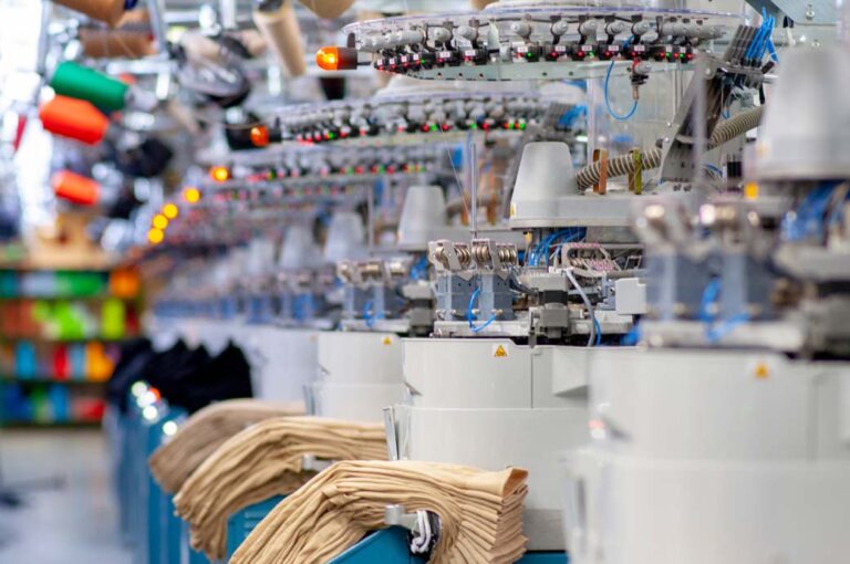 hosiery factory sock machine thread